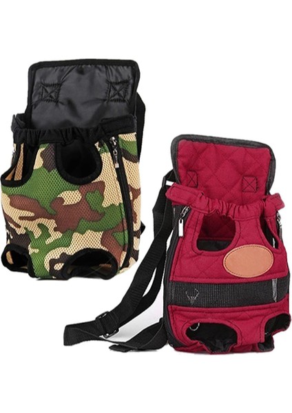 Kırmızı Stil M Beden Köpek Kedi Köpek Kafası Bacakları Dışarı Taşıyıcı Tuval Sırt Çantası Açık Seyahat Çantası (Yurt Dışından) fırsatları