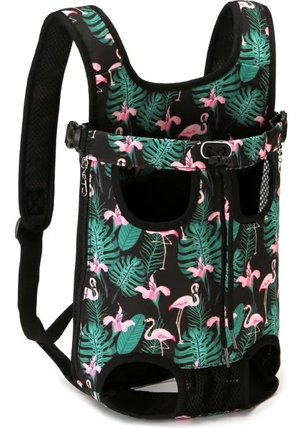 Flamingo Tarzı M Beden Örgü Pet Köpek Taşıyıcı Çanta Kılıfı Açık Seyahat Pet Köpek Oxford Tek Omuz Çantası Sling Konfor Seyahat Tote Omuz Çantası (Yurt Dışından)