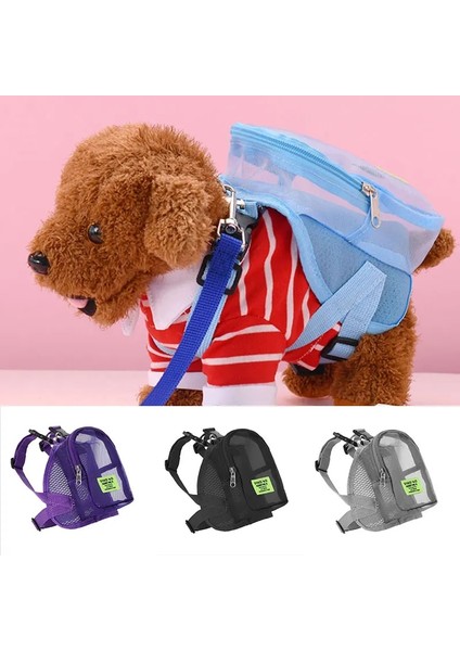 Mor Tarzı Yeni Pet Köpek Sırt Çantası Şeffaf Örgü Çekiş Çantası Küçük Köpek Için Okul Çantaları Işlevli Depolama Pet Sırt Çantaları Pet Malzemeleri (Yurt Dışından) modelleri
