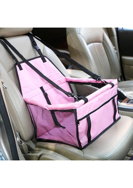 PEMBE40 x 30 x 25 cm Stili Pet Köpek Kedi Koltuğu Taşıma Çantası Oxford Nefes Katlanabilir Kemerli Araba Koruyucu Örgü Kutusu Köpek Uyku Yatağı Açık Çanta (Yurt Dışından)