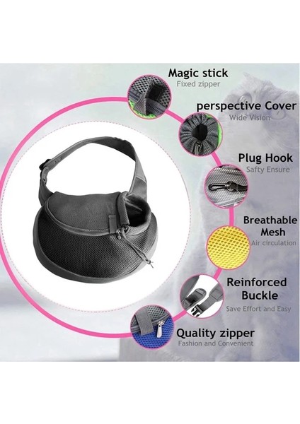 Açık Yeşil Tarzı L Beden Pet Köpek Kedi Sling Taşıyıcı Nefes Seyahat Güvenli Sling Çanta Yavru Yavru Kedi Açık Mesh Oxford Tek Rahat Çantapet Sırt Çantası (Yurt Dışından) fırsatları