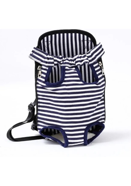 Mavi Beyaz Şeritler Stili S Beden Nefes Açık Pet Köpek Taşıyıcı Sırt Çantası Kamuflaj Seyahat Ürünleri Çantaları Küçük Köpek Kedi Chihuahua Teddy Mesh Sırt Çantası (Yurt Dışından)