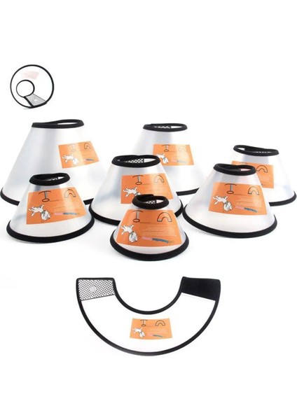 19-22CM Tarzı Pet Koruyucu Yaka Köpek Boyun Koni Kurtarma Koni Yaka Anti-Isırık Yalama Cerrahisi Yara Iyileşmesi Kedi Köpekler Sağlık Tıbbi Daire (Yurt Dışından) modelleri