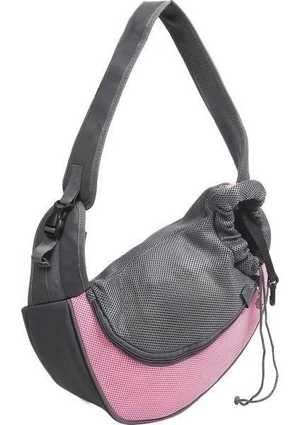 Pembe Tarzı L Beden Örgü Pet Köpek Taşıyıcı Çanta Kılıfı Açık Seyahat Pet Köpek Oxford Tek Omuz Çantası Sling Konfor Seyahat Tote Omuz Çantası (Yurt Dışından)