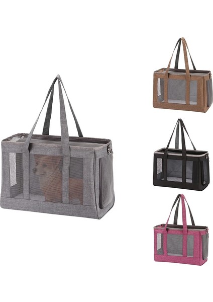 Haki Stili 39X28X19CM Nefes Pet Köpek Taşıma Çantası Taşınabilir Pet Köpek Seyahat Örgü Çanta Sırt Çantası Küçük Catuahua Yorkie Için Açık Omuz Çantası (Yurt Dışından) fiyatları