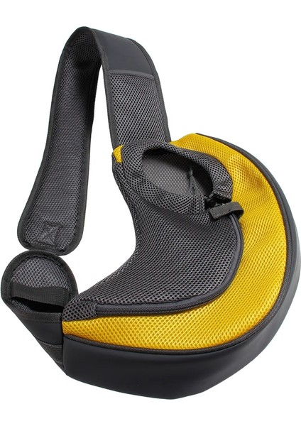 Sarı Stil S Beden Örgü Pet Köpek Taşıyıcı Çanta Kılıfı Açık Seyahat Pet Köpek Oxford Tek Omuz Çantası Sling Konfor Seyahat Tote Omuz Çantası (Yurt Dışından)