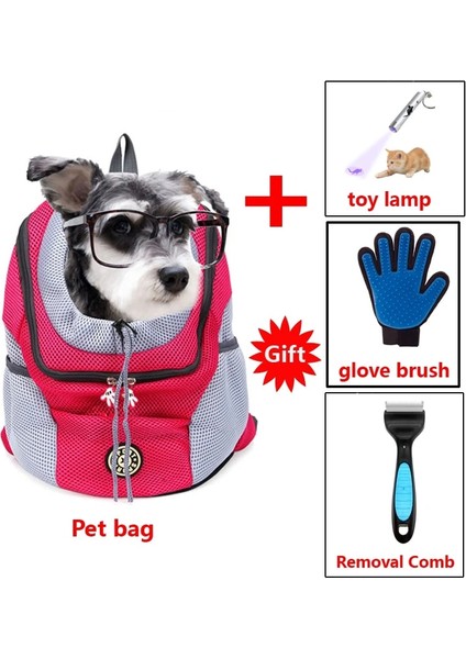 Kırmızı 4 Adet Tarzı L 6-10KG Köpek Aksesuarları Pet Köpek Taşıma Çantası Kedi Yavrusu Sırt Çantası Taşınabilir Seyahat Örgü Açık Yürüyüş Head Out Çift Omuz Spor Sling (Yurt Dışından) fırsatları