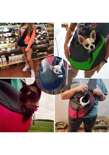 Shanhua Shop Gök Mavisi Tarzı S Evcil Hayvanlar 0-2.5kg Köpek Omuz Çantası Taşıyıcı Pet Kedi Açık Omuz Çantası Sırtta Çapraz Vücut Birçok Yönde Pet Göğüs Çantası Evcil Hayvan Aksesuarları Giymek (Yurt Dışından)