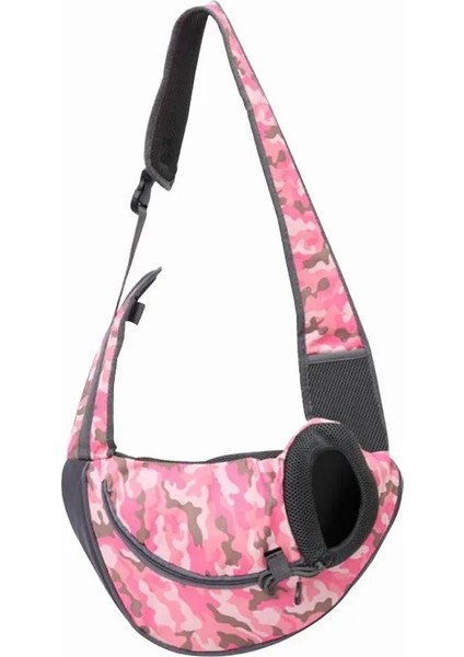 Yeni Pembe Stil L Beden Örgü Pet Köpek Taşıyıcı Çanta Kılıfı Açık Seyahat Pet Köpek Oxford Tek Omuz Çantası Sling Konfor Seyahat Tote Omuz Çantası (Yurt Dışından)