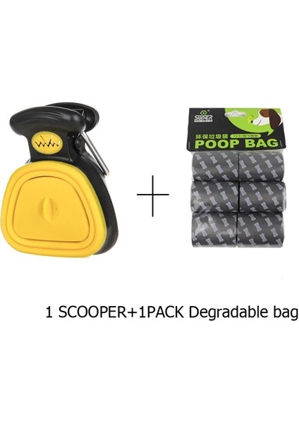 Sarı Çanta Stili L Beden Köpek Pet Seyahat Katlanabilir Temizleme Aracı, 1 Rulo Ayrıştırılabilir Çantalar ile Poop Scoop Clean Pick Up Excreta Cleaner Epacket G (Yurt Dışından)