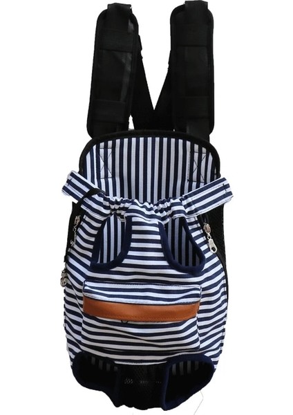 Mavi Beyaz Şeritler2 Stili Xl Beden Nefes Açık Pet Köpek Taşıyıcı Sırt Çantası Kamuflaj Seyahat Ürünleri Çantaları Küçük Köpek Kedi Chihuahua Teddy Mesh Sırt Çantası (Yurt Dışından)