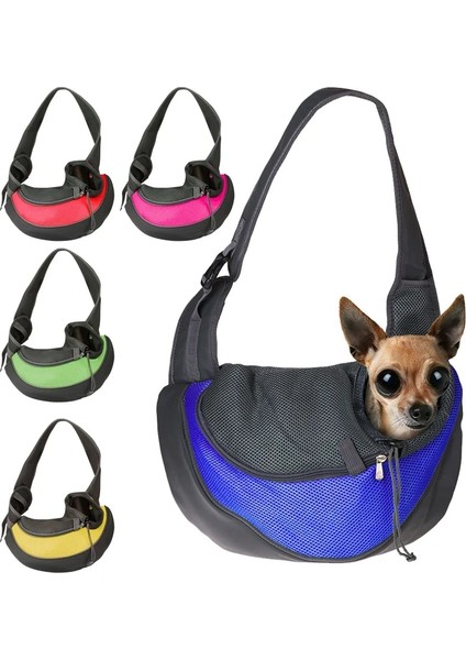 Shanhua Shop Yeşil Stil S Beden Açık Seyahat Pet Köpek Taşıyıcı Köpek Sırt Çantası Omuz Çantaları Örgü Oxford Tek Konfor Sling Çanta Tote Kılıfı Köpek (Yurt Dışından)