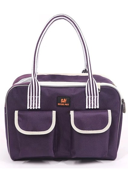 Mor Tarzı L Beden Pet Köpek Moda Ekose Oxford Bez Çanta Nefes Alabilir Açık Seyahat Küçük Çanta Kediler Için Çanta Taşır Kediler PB739 (Yurt Dışından)