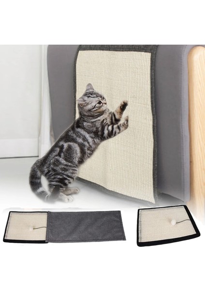 Tip2 Stili 3 Tip Sisal Kedi Scratcher Paw Pad ile Görünmez Tırnak Mobilya Kanepe Koruyucu Yavru Kedi Tırmalama Mat Kurulu Yıkanabilir Tırmalama Kedi (Yurt Dışından)