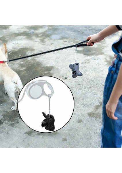 Shanhua Shop Koyu Gri Stil Pet Açık Poop Çanta Tutucu Sevimli Hayvan Şekli Köpek Atık Torbaları Kolay Bozunabilir Pet Poop Torbaları Dağıtıcı Taşınabilir Temizlik Ürünleri (Yurt Dışından)