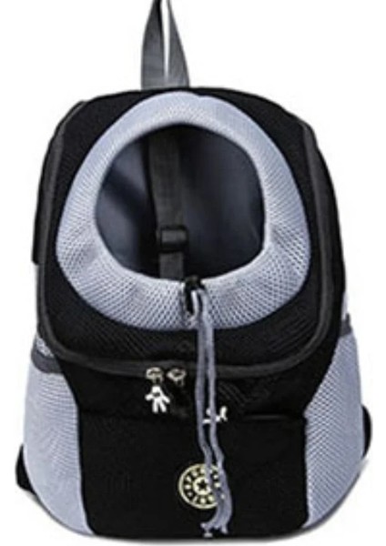 Siyah Stil 3-6kg Köpek Aksesuarları Pet Köpek Taşıma Çantası Kedi Yavrusu Sırt Çantası Taşınabilir Seyahat Örgü Açık Yürüyüş Head Out Çift Omuz Spor Sling (Yurt Dışından)