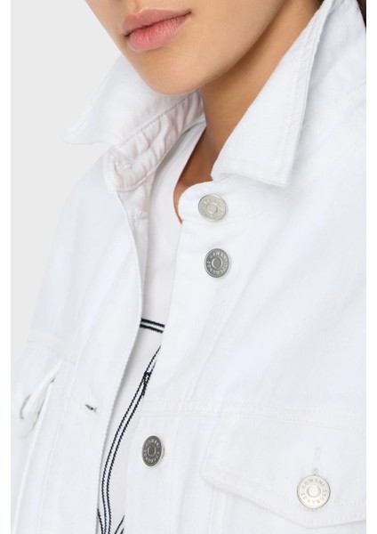 Pamuklu Cropped Fit Kot Ceket Bayan Kot Ceket 3DYB49 Y15MZ 0104 fırsatları