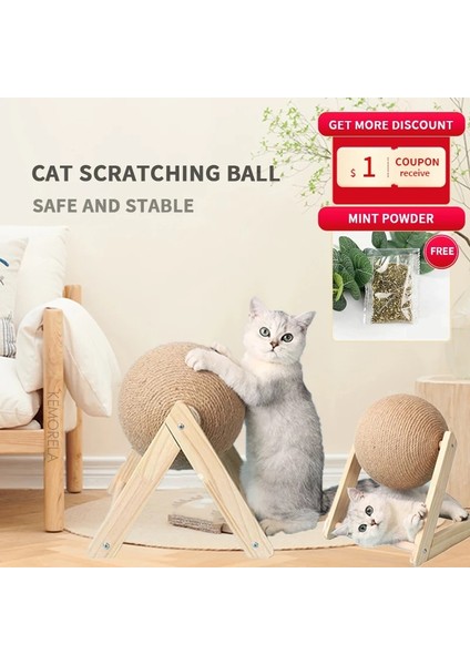 S Tarzı Kedi Tırmalama Topu Oyuncak Yavru Kedi Sisal Halat Top Oyuncaklar Kediler Kurulu Taşlama Paws Scratcher Aşınmaya Dayanıklı Pet Mobilya Malzemeleri (Yurt Dışından) fırsatları
