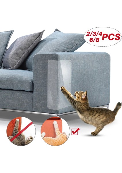 6 Adet Tarzı 14X50CM Pcs Kedi Tırmalama Muhafızları Köşe Koruma Pvc Caydırıcı Ped Mobilya Kanepe Kanepe Kapı Için Esnek Vinil Koruyucu Paw Pad (Yurt Dışından)