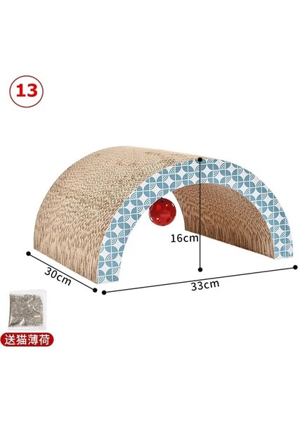 No.13 Tarzı Kedi Tırmığı Tahtası Ped Taşlama Çiviler Etkileşimli Koruma Mobilya Kedi Oyuncak Oluklu Büyük Boy Catw Scratcher Oyuncak Karton (Yurt Dışından)