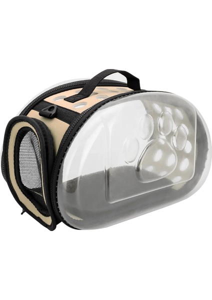 Kayısı Tarzı S Beden Şeffaf Kedi Sırt Çantası Yavru Yavru Taşıma Çantaları Katlanabilir Nefes Küçük Köpek Kedi Seyahat Uzay Kapsül Kafes Pet Malzemeleri (Yurt Dışından)