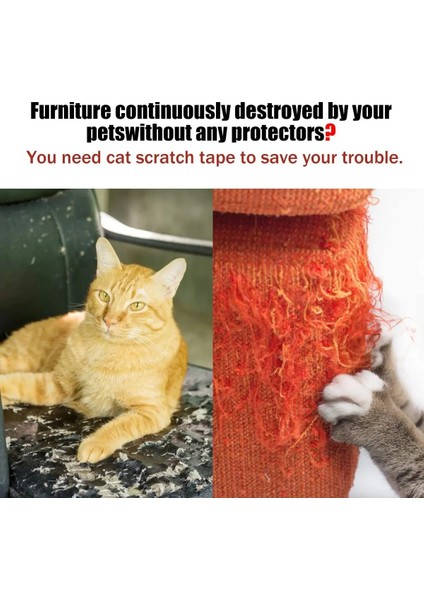 Genişlik 6.35CM Stili Uzunluk 3m 10M Çizik Caydırıcı Bant Temizle Çift Taraflı Kedi Eğitim Bandı Koruma Kanepe Kedi Tırmalama Bandı Mobilya Koruyucu Anti-Scratch (Yurt Dışından) modelleri