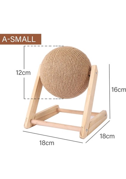 A-Küçük Stil Sisal Halat Kedi Scratcher Topu Etkileşimli Oyuncaklar Yavru Kedi Furnature Taşlama Topu Kurulu Paws Aşınmaya Dayanıklı Kedi Tırmalama Topu Oyuncak (Yurt Dışından)