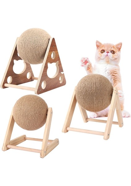 A-Küçük Stil Sisal Halat Kedi Scratcher Topu Etkileşimli Oyuncaklar Yavru Kedi Furnature Taşlama Topu Kurulu Paws Aşınmaya Dayanıklı Kedi Tırmalama Topu Oyuncak (Yurt Dışından)