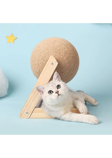 A-Küçük Stil Sisal Halat Kedi Scratcher Topu Etkileşimli Oyuncaklar Yavru Kedi Furnature Taşlama Topu Kurulu Paws Aşınmaya Dayanıklı Kedi Tırmalama Topu Oyuncak (Yurt Dışından)