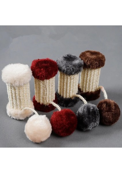 Bordo Tarzı 10CM Kedi Scratcher Kediler Için Tırmalama Direği Egzersiz Çan Topu ile Interaktif Kedi Oyuncak Kanepe Koruyucu Mobilya Kediler Tırmalama Pet (Yurt Dışından) fiyatları