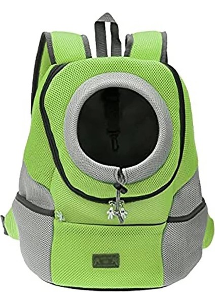 Yeşil Stil 30X34X16CM 5kg Altı Çift Omuz Taşınabilir Seyahat Sırt Çantası Açık Pet Köpek Taşıma Çantası Pet Köpek Ön Çanta Örgü Sırt Çantası Kafa (Yurt Dışından)