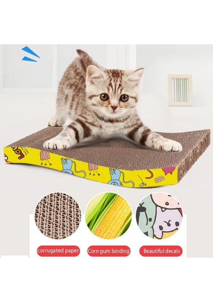 C Stili Büyük Pet Kedi Tırmalama Oluklu Mukavva Taşlama Pençe Plaka Catnip Kağıt Ped Tırmanma Çerçeve Kazıyıcı Mat Kedi Oyuncak Tırmalama (Yurt Dışından) modelleri