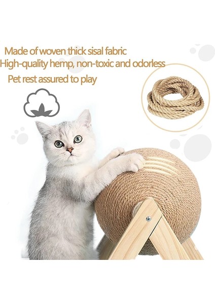 B Tarzı M Beden Olmayan Kedi Tırmalama Topu Oyuncak Yavru Kedi Sisal Halat Top Tahtası Taşlama Paws Oyuncaklar Scratcher Aşınmaya Dayanıklı Pet Mobilya Malzemeleri (Yurt Dışından) indirimleri