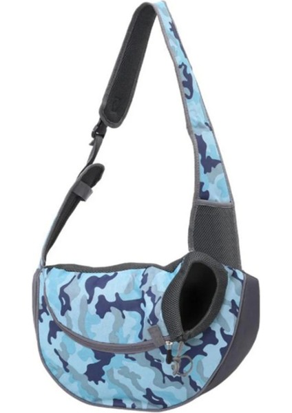 Kamuflaj Mavi Tarzı L Beden Nıcrew Pet Köpek Taşıyıcı Sl Açık Seyahat Köpek Omuz Çantası Örgü Oxford Tek Konfor Sling Çanta Ayarlanabilir Askı Sırt Çantası (Yurt Dışından)
