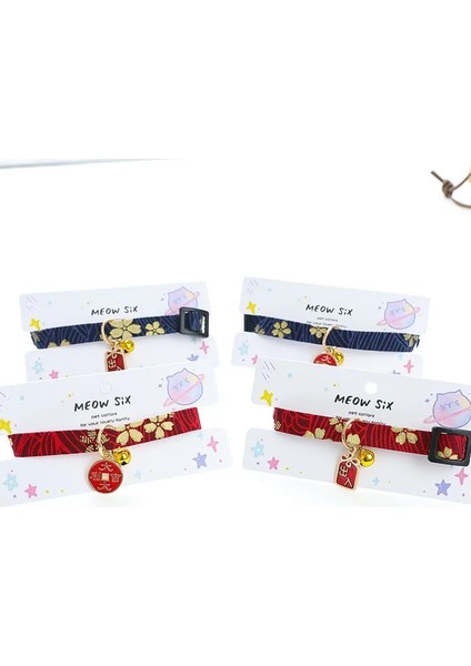 Tongbi Tarzı 18-32 cm Yeni Çin Tarzı Kedi Köpek Tasması Ayarlanabilir Pet Şanslı Sağlık Nimet Yaka Kolye Nakış Baskı Yavru Köpek Aksesuarları (Yurt Dışından)