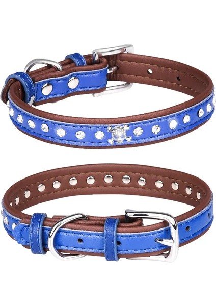 No.20 Tarzı Xs Boyutu Rahat Süet Fiber Kristal Köpek Tasması Glitter Rhinestone Köpek Tasmaları Çinko Alaşım Toka Yaka Küçük Köpekler Kediler Için Xs (Yurt Dışından)