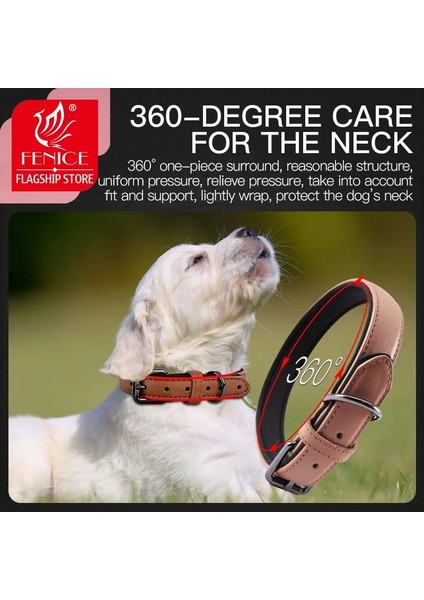 Kahverengi Tarzı S Beden Fenice Deri Su Geçirmez Pet Yaka Renkli Wakling Köpek Araçları Büyük Küçük Orta Köpekler Için Dayanıklı Ayarlanabilir (Yurt Dışından) fırsatları