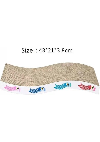 S Şekli Balık Stili Kedi Tırmalama Oluklu Kağıt Scratch Board Scratch Pad Kedi Scratcher Catnipli Yavru Kediler Için Pet Ürünleri Topları Oyuncaklar (Yurt Dışından)