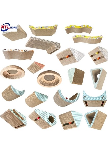 S Şekli Balık Stili Kedi Tırmalama Oluklu Kağıt Scratch Board Scratch Pad Kedi Scratcher Catnipli Yavru Kediler Için Pet Ürünleri Topları Oyuncaklar (Yurt Dışından) fiyatları