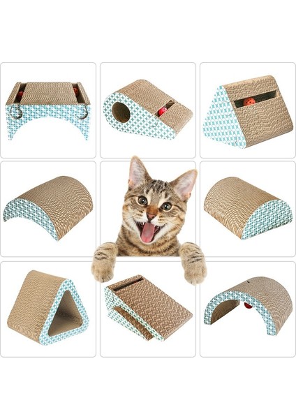 S Şekli Balık Stili Kedi Tırmalama Oluklu Kağıt Scratch Board Scratch Pad Kedi Scratcher Catnipli Yavru Kediler Için Pet Ürünleri Topları Oyuncaklar (Yurt Dışından) modelleri