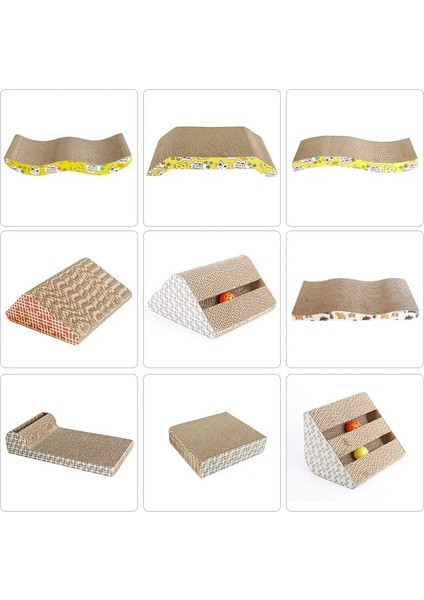 S Şekli Balık Stili Kedi Tırmalama Oluklu Kağıt Scratch Board Scratch Pad Kedi Scratcher Catnipli Yavru Kediler Için Pet Ürünleri Topları Oyuncaklar (Yurt Dışından) fırsatları