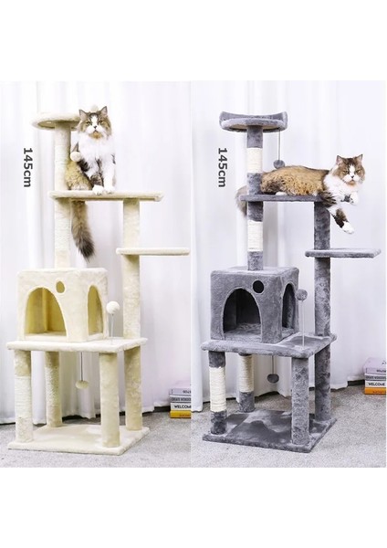 AMT0032KAHVERENGI Stil L Beden Sisal Tırmalama Direkleri ile Kedi Ağacı Tırmanma Kulesi Hamak Levrek Kedi Yatak Platformu Sarkan Top Kedi Mobilyaları (Yurt Dışından) indirimleri
