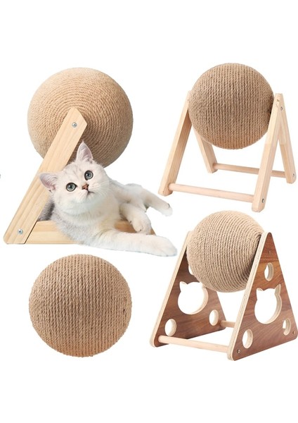Sisal Top Stili L Beden Sisal Halat Kedi Scratcher Top Oyuncaklar Interaktif Tırmalama Sonrası Yavru Kedi Oyuncak Furnature Kazıyıcı Taşlama Scratch Board Topu Kediler Için (Yurt Dışından) indirimleri