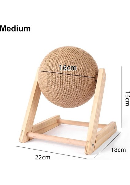 L Tipi Orta Stil Kedi Etkileşimli Tırmalama Topu Oyuncak Sisal Halat Top Tahtası Taşlama Paws Aşınmaya Dayanıklı Yavru Pet Scratcher Mobilya Malzemeleri (Yurt Dışından)