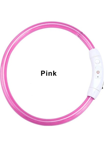 Pembe Tarzı 70CM USB Işıklı Evcil Hayvan Tasması Şarj Edilebilir Yanıp Sönen Gece Köpek Tasmaları LED Işık USB Şarj Köpek Tasması Parlayan Flaş Yaka Dropship (Yurt Dışından)