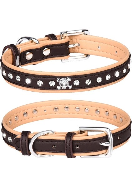 No.19 Tarzı Xs Boyutu Rahat Süet Fiber Kristal Köpek Tasması Glitter Rhinestone Köpek Tasmaları Çinko Alaşım Toka Yaka Küçük Köpekler Kediler Için Xs (Yurt Dışından)