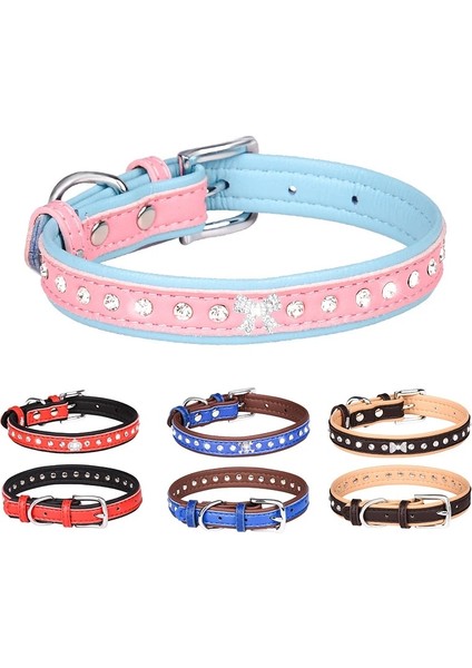 No.19 Tarzı Xs Boyutu Rahat Süet Fiber Kristal Köpek Tasması Glitter Rhinestone Köpek Tasmaları Çinko Alaşım Toka Yaka Küçük Köpekler Kediler Için Xs (Yurt Dışından) fiyatları