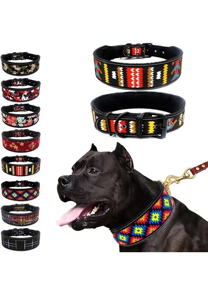 No.2 Tarzı S Beden Yansıtıcı Yaka Ayarlanabilir Evcil Hayvan Tasması Büyük Köpekler Için Pitbull Tasma Köpek Tasması Perro Yavru Yaka Ошейник Для Собак Pit Bull (Yurt Dışından) fiyatları