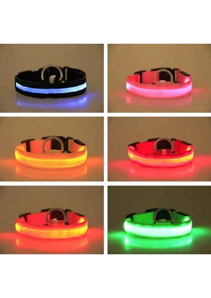 Sarı Stil L Boyutu LED Köpek Tasma ve Yaka Parlayan 3 Mod Pet Halat Gece Güvenliği Küçük Orta Büyük Köpekler Için Ayarlanabilir Naylon Kurşun Işıklı Yaka (Yurt Dışından) indirimleri