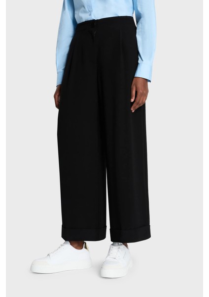Yüksek Bel Relaxed Fit Geniş Paça Pantolon Bayan Pantolon 3DYP31 YN1QZ 1200
